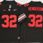 adult & youth Ohio State Buckeyes Uniform 32 TreVeyon Henderson Jersey College Shirt Black Stitched