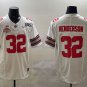 adult & youth Ohio State Buckeyes 32 TreVeyon Henderson Jersey White 2025 Final and Champions Patch