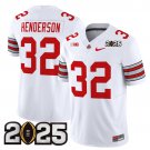 adult & youth Ohio State Buckeyes 32 TreVeyon Henderson Jersey College White 2025 Patch Stitched