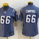 women's New England Patriots Uniform 66 Will Campbell Jersey Stitched Activewear Blue Shirt