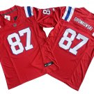adult & youth,toddler NE Patriots Uniform 87 Rob Gronkowski Jersey Stitched Activewear Red Shirt