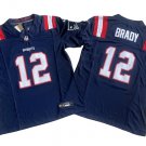 adult & youth,toddler NE Patriots Uniform 12 Tom Brady Jersey Stitched Activewear Navy Shirt