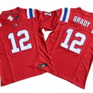 adult & youth,toddler NE Patriots Uniform 12 Tom Brady Jersey Stitched Activewear Red Shirt