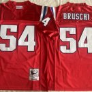 adult NE Patriots Uniform 54 Tedy Bruschi Jersey Stitched Activewear Red M&N Throwback Mesh Shirt