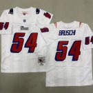 adult NE Patriots Uniform 54 Tedy Bruschi Jersey Stitched Activewear White M&N Throwback Mesh Shirt