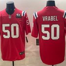adult & youth,toddler NE Patriots 50 Mike Vrabel Jersey Stitched Red 6x Super Bowl Champions Patch