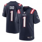 adult & youth,toddler NE Patriots Uniform Number 1 Dad Jersey Stitched Activewear Navy Shirt