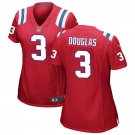 women's New England Patriots Uniform 3 Demario Douglas Jersey Stitched Activewear Red Shirt