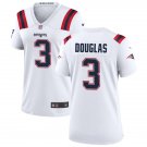 women's New England Patriots Uniform 3 Demario Douglas Jersey Stitched Activewear White Shirt