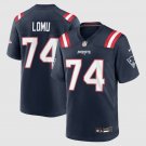 adult & youth,toddler NE Patriots Uniform 74 Caleb Lomu Jersey Stitched Activewear Navy Shirt