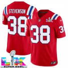 adult & youth,toddler Patriots 38 Rhamondre Stevenson Jersey Stitched Red 2026 Super Bowl LX Patch