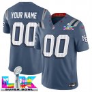 adult & youth,toddler Patriots 00 Custom name number Jersey Stitched Blue 2026 Super Bowl LX Patch