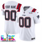 adult & youth,toddler Patriots 00 Custom name number Jersey Stitched White 2026 Super Bowl LX Patch