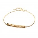 Leeyee 14K Gold Plated S925 Hollow Geometric Bracelet for Women Girls Custom Size Jewelry