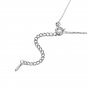 Leeyee S925 Genuine Pearl Green Spinel Snowflake Pendant Clavicle necklace for Women Girls Jewelry