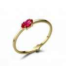 Leeyee S925 Sterling Silver Redlip Loving Heart Simple Ring for Women Girls Gift Jewelry
