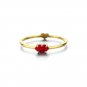 Leeyee S925 Sterling Silver Redlip Loving Heart Simple Ring for Women Girls Gift Jewelry