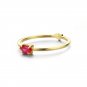Leeyee S925 Sterling Silver Redlip Loving Heart Simple Ring for Women Girls Gift Jewelry