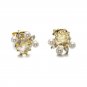 Leeyee S925 Sliver Vintage Fresh Water Pearl Crystal Stud Earring for Women Girls Gift Jewelry