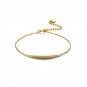 Leeyee 14K Gold Plated S925 Cubic Zirconia Smile Bracelet for Women Girls Custom Size Jewelry