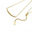 Leeyee S925 Sterling Sliver Crescent Moon Smile necklace for Women Girls Custom Size Jewelry
