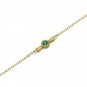 Leeyee 14K Gold Plated S925 Green Nano Candy Bracelet for Women Girls Custom Size Jewelry