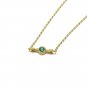 Leeyee 14K Gold Plated S925 Green Nano Candy Bracelet for Women Girls Custom Size Jewelry