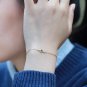 Leeyee 14K Gold Plated S925 Green Nano Candy Bracelet for Women Girls Custom Size Jewelry