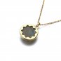 Leeyee 14K Gold Plated S925 Full Moon Labradorite Pendant for Women Girls Jewelry