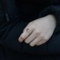 Leeyee S925 Sterling Silver Brazilian Amethyst Crystal Water Drop Ring Women Girls Gift Jewelry