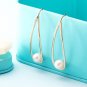 Leeyee Simple Fresh Water Pearl Stud Earring S925 Sliver Ear Ornament for Women Girls Gift Jewelry