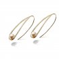 Leeyee Simple Fresh Water Pearl Stud Earring S925 Sliver Ear Ornament for Women Girls Gift Jewelry