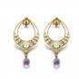 Leeyee S925 Sterling Sliver Nature Grape Gem Stone Stud Earring Vintage Leaf Eardrop Jewelry