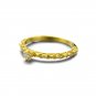 Leeyee S925 Sliver 14K Gold Plated Women's Barogue Embossment Finger Ring Jewelry