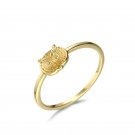 Leeyee S925 Sliver 14K Gold Plated Lovely Owl Finger Ring Simple Hand Ornaments Free Shipping