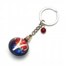 Aries Horoscope Zodiac Signs Glass Dome Keychains VTK0030