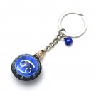 Cancer Horoscope Zodiac Signs Glass Dome Keychains VTK0024B