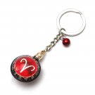 Aries Horoscope Zodiac Signs Glass Dome Keychains VTK0014R