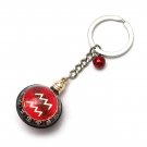 Aquarius Horoscope Zodiac Signs Glass Dome Keychains VTK0021R