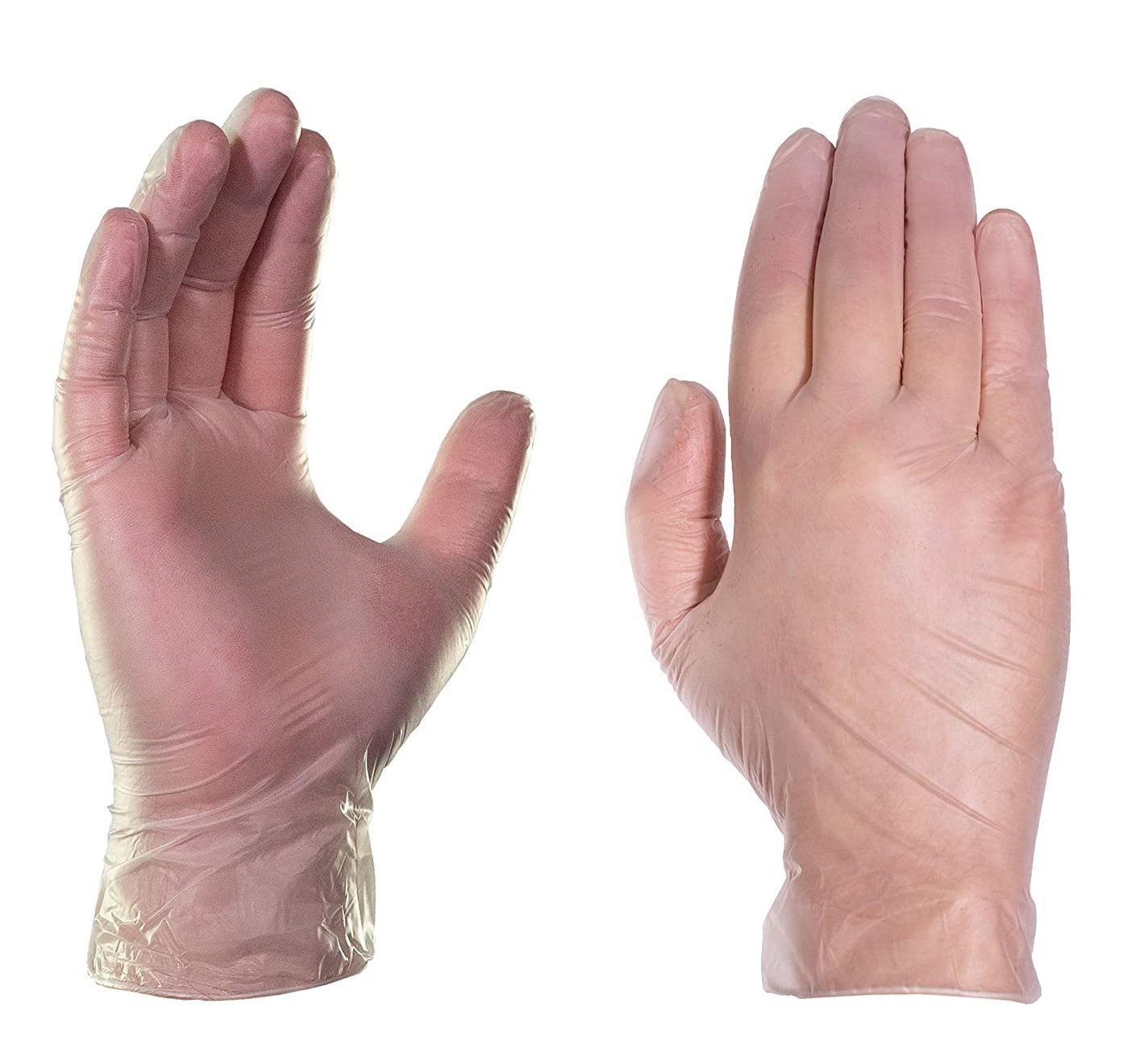 AMMEX Medical Clear Vinyl Gloves, Box of 100, 4 mil, Size Medium, Latex