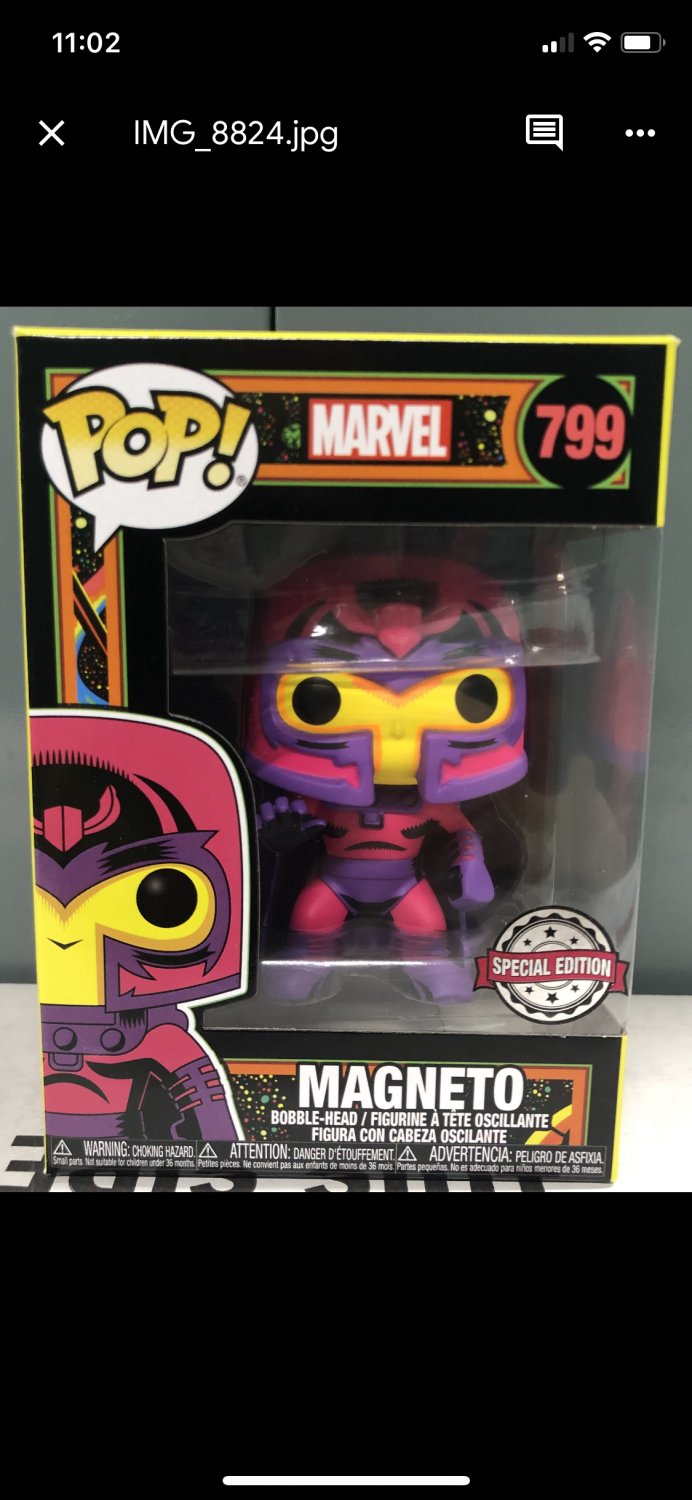 Funko POP!  Marvel X-Men Magneto (Blacklight) (Target Exclusive)
