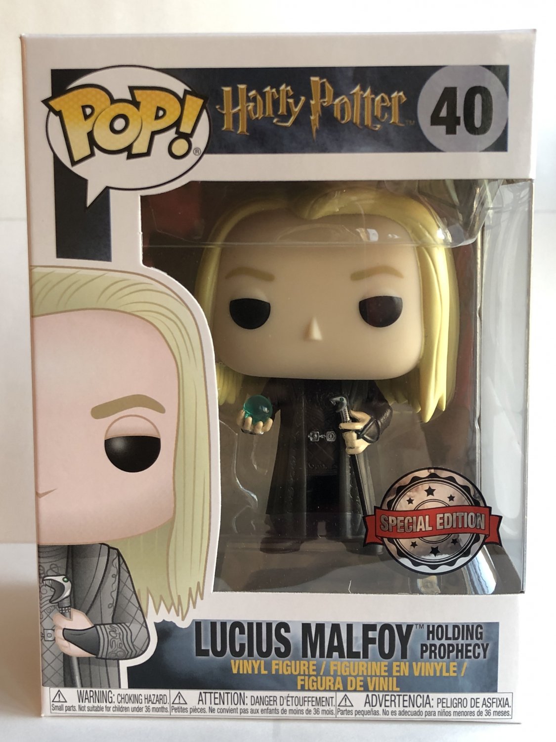 Funko Pop Harry Potter Lucius Malfoy Holding Prophecy Special Edition Exclusive