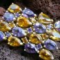 Spinner Ring-14k Gold Ring-Amethyst Ring-Citrine Ring-Motion Ring SZ 6.75