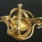 Art Nouveau 14k Gold Diamond Pearl Enamel Heart Brooch Watch Pin Crane & Theurer