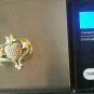 Art Nouveau 14k Gold Diamond Pearl Enamel Heart Brooch Watch Pin Crane & Theurer
