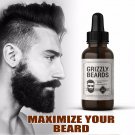GRIZZLY BEARDS SERUM OIL MOUSTACHE GROW FACIAL TREATMENT BEARD GROWTH HAIR LOSS
