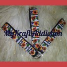 White Striped Sunflower Wristlet