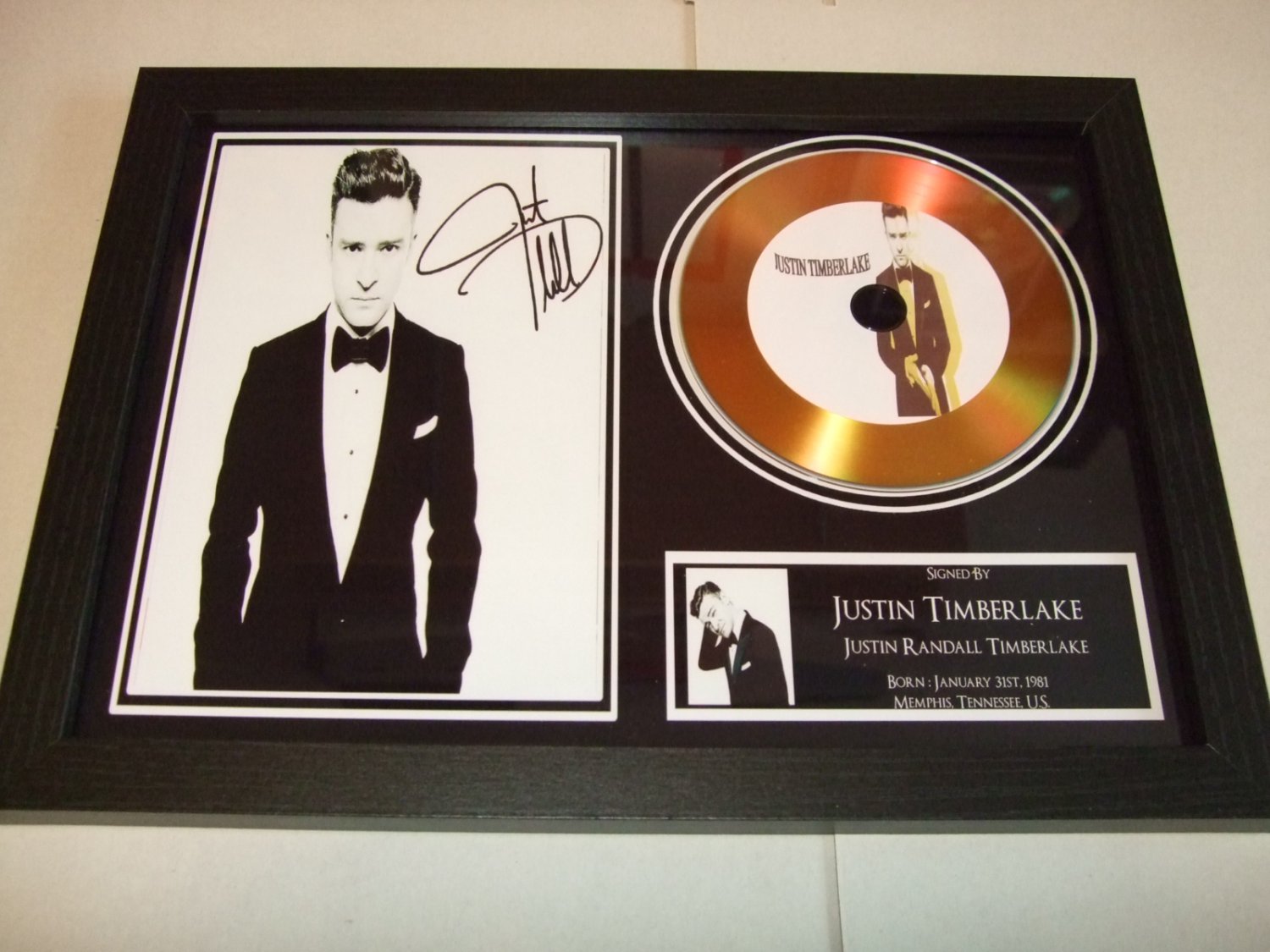 justin timberlake    signed disc