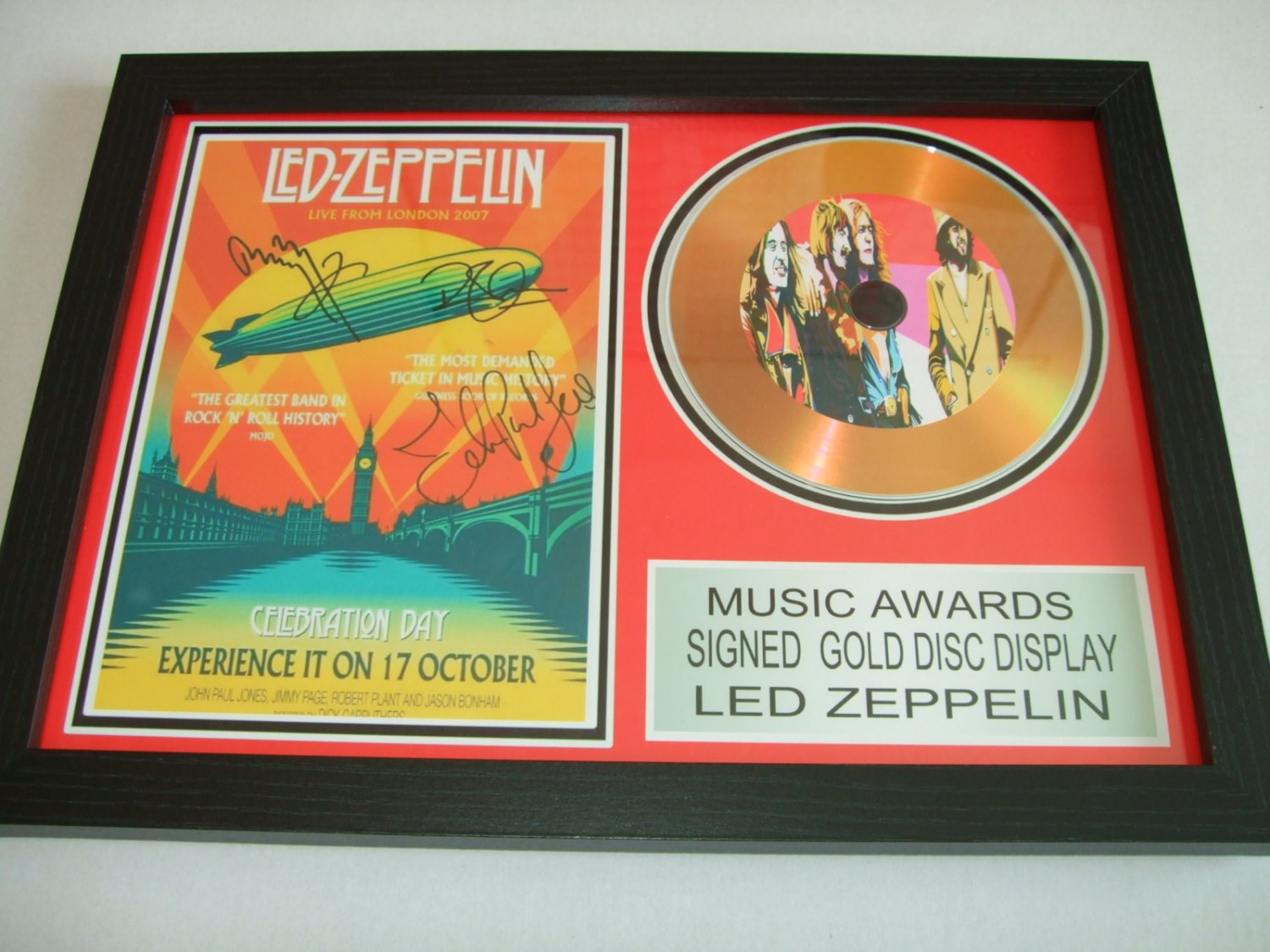led zeppelin  signed disc