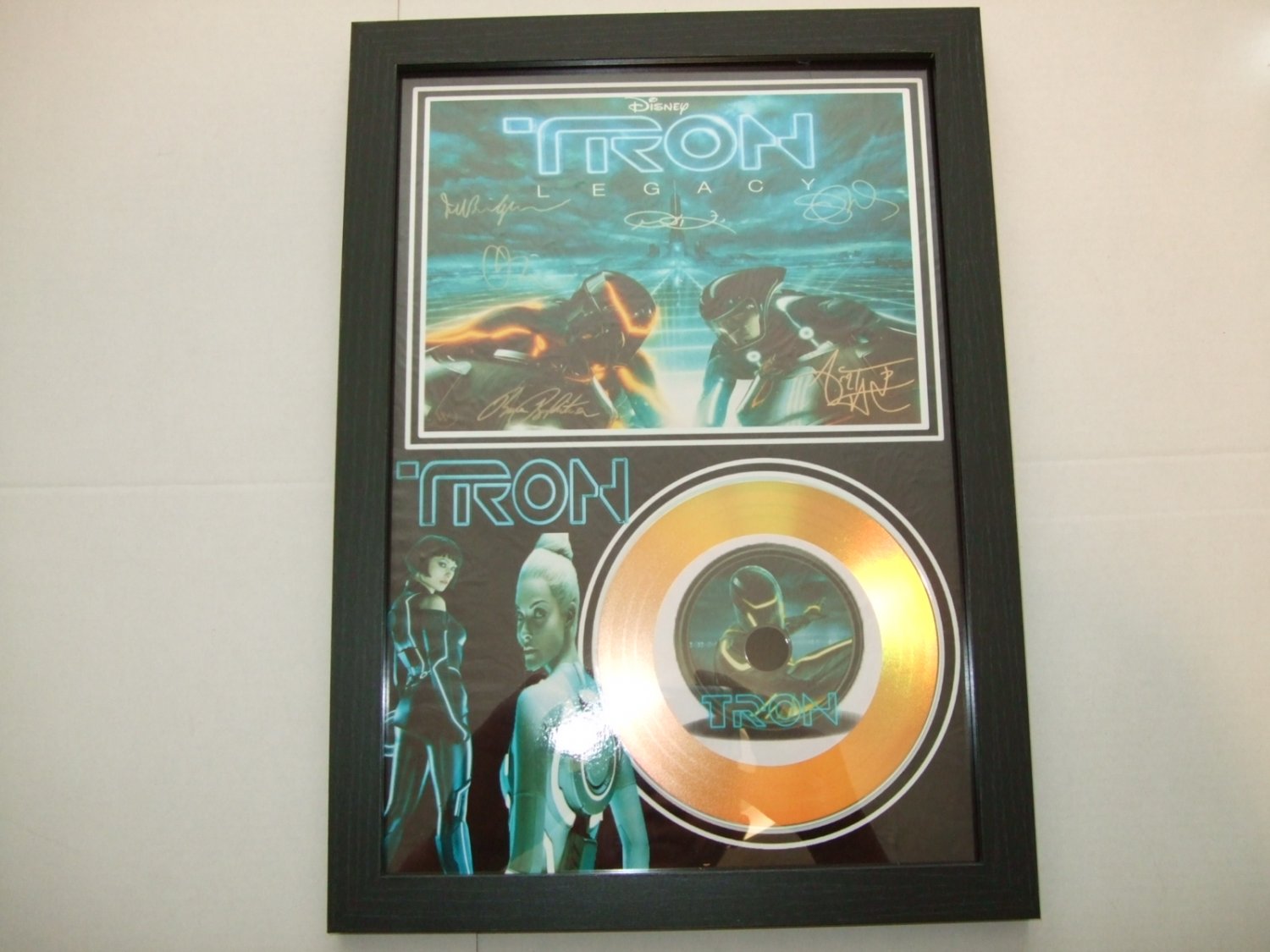 tron signed framed mount